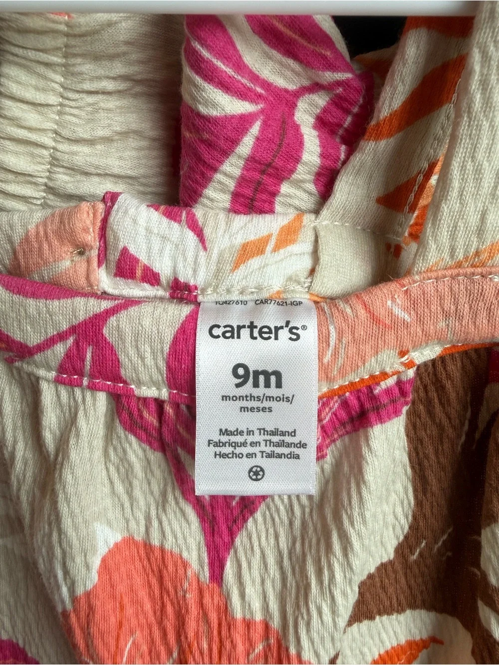 Carter's Outfit with Pink and Orange Floral Print
